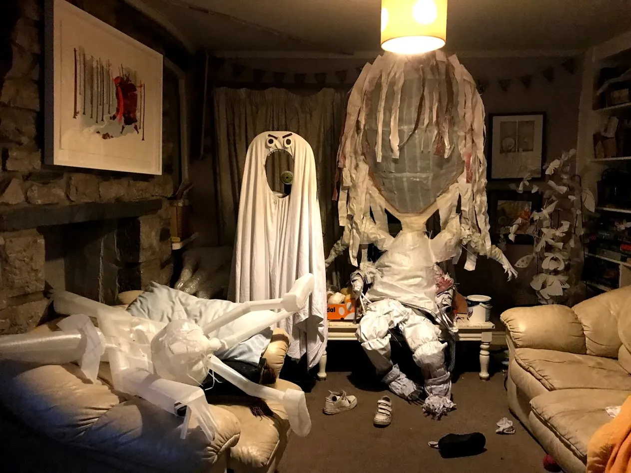 ghost and witch in lounge