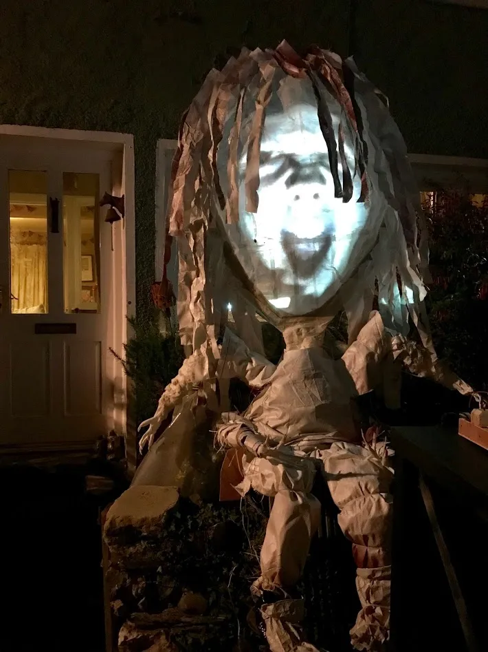 Face projected onto a large dome.