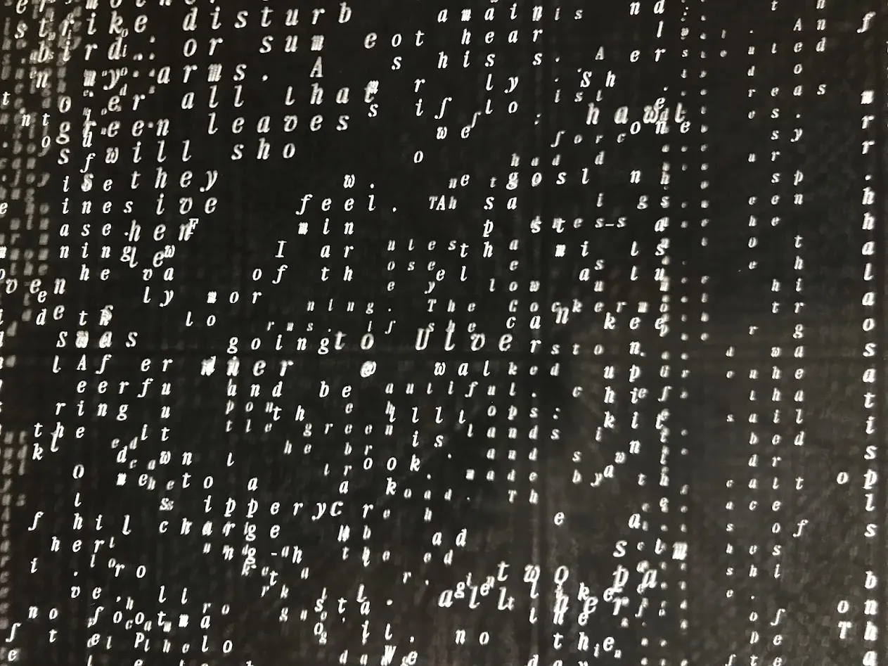 Glowing letters on different planes