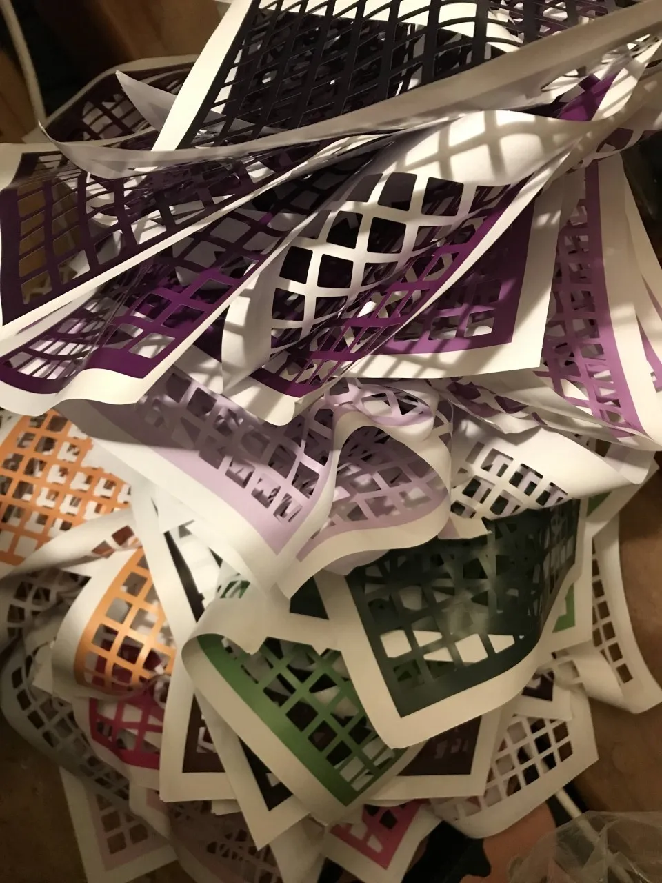 sticky pile of sticker surrounds 