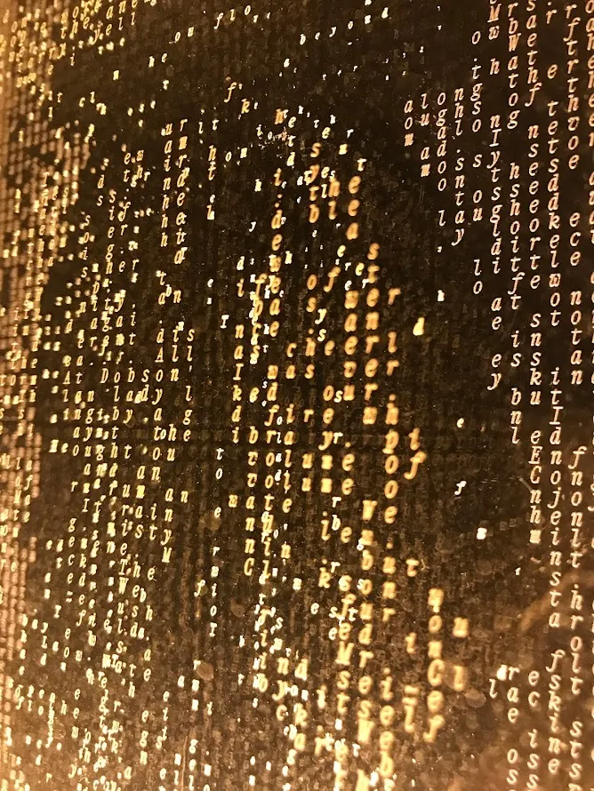 Glowing letters