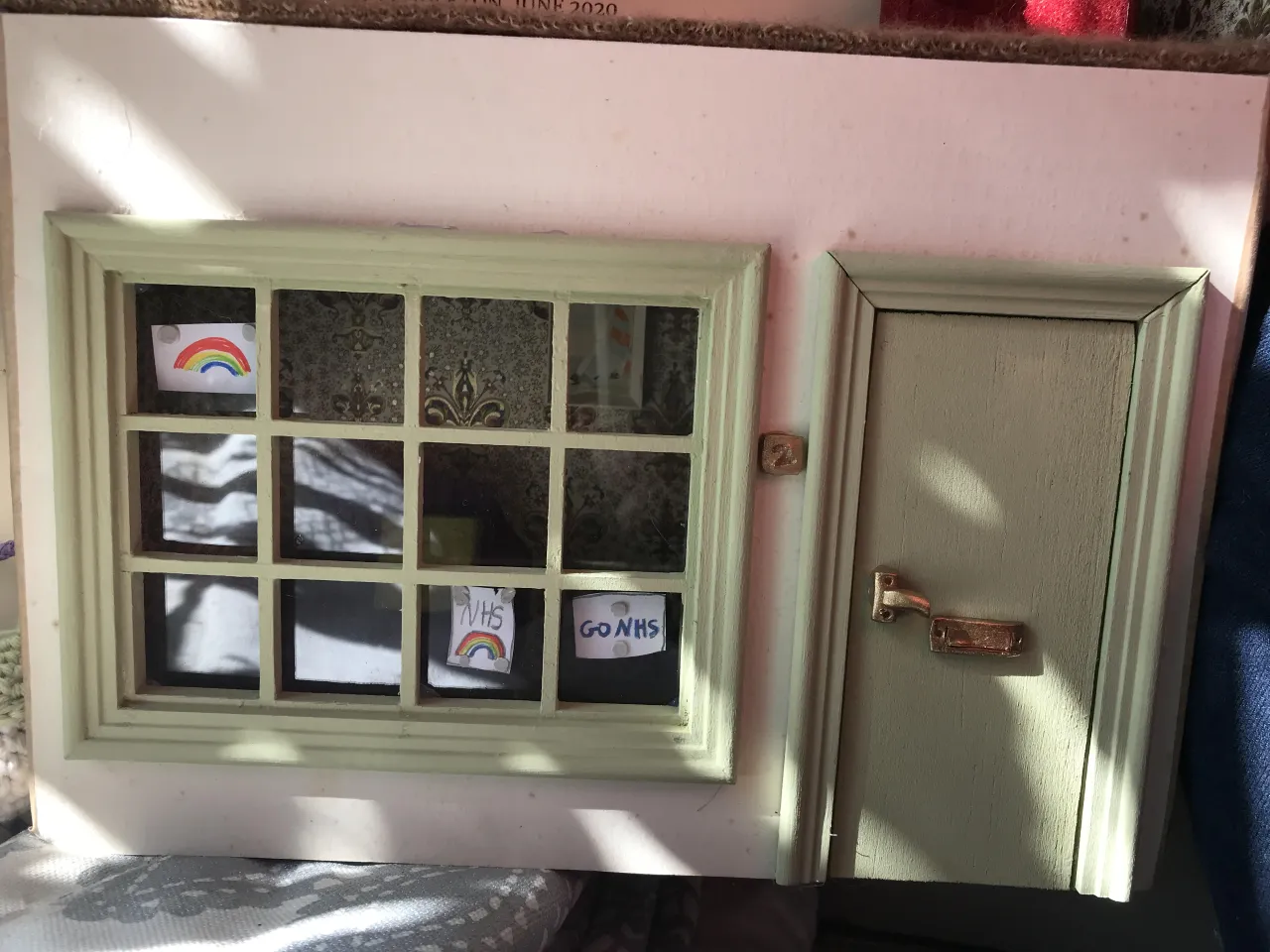 Model house from window and door