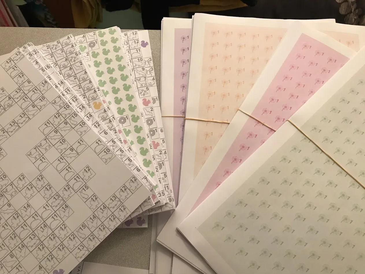 Fan of cards and sheets