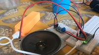 Single large speaker and circuit